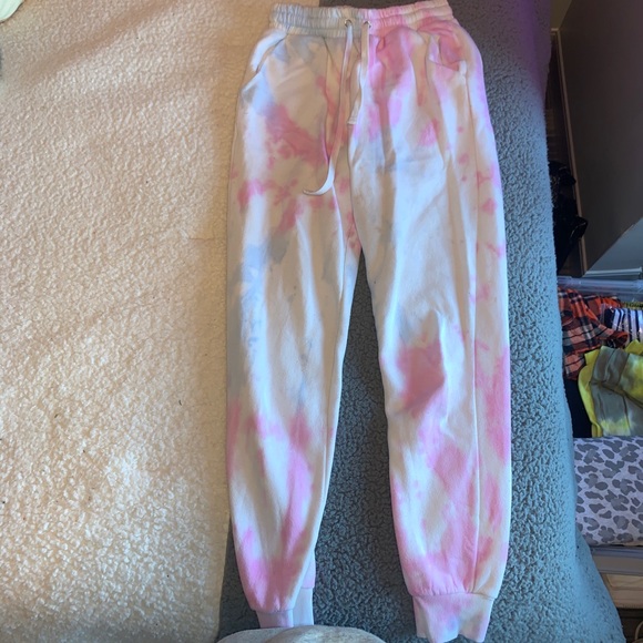 Forever 21 Pants - Pink and blue tie dye sweatpants